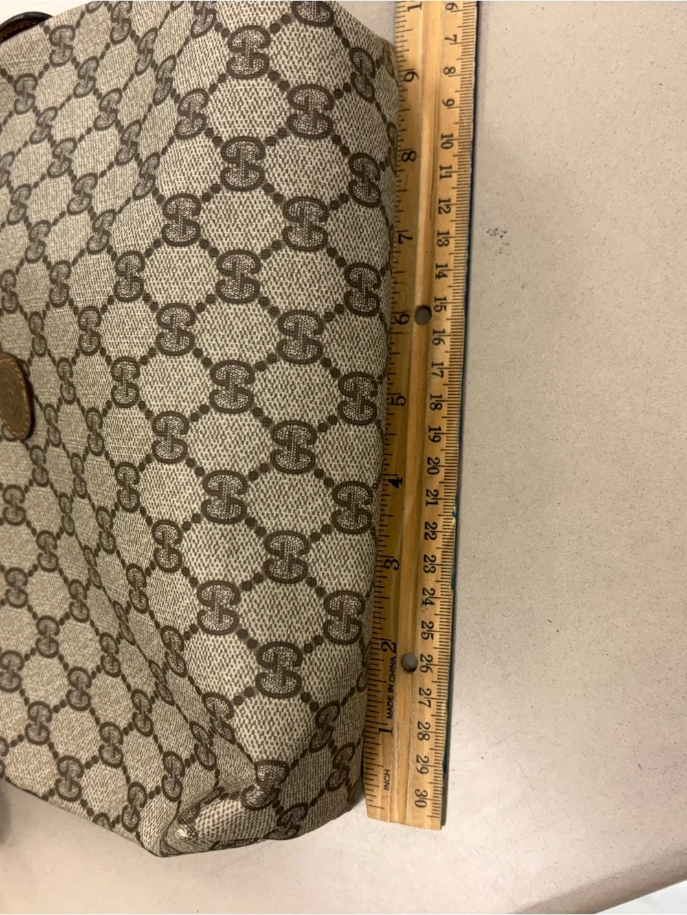 AUTH Vintage Gucci Accessory Collection GG Supreme Clutch Pouch Bag 89.01.045